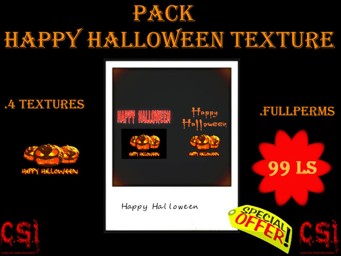 Pack Happy Halloween Texture  (box)