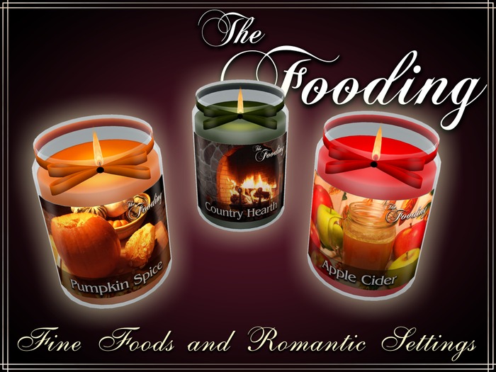 The Fooding:  Scented Candles - 3-pack 1 Fall
