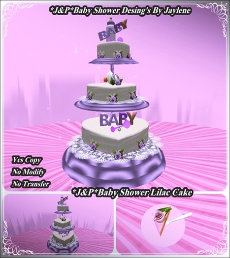 *J&P*Baby Shower lilac Cake(BOX)