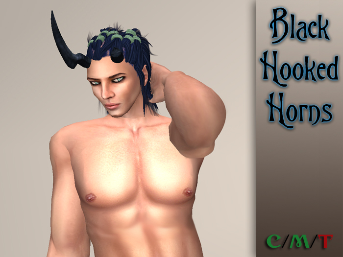 Black Hooked Horns
