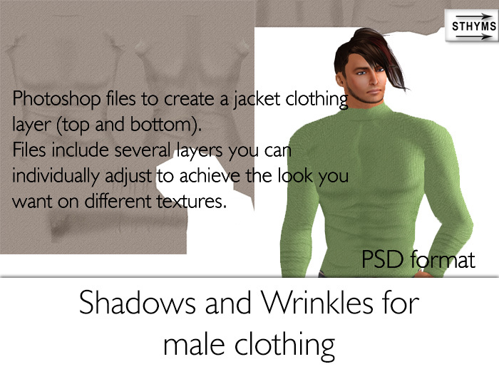 STHYMS - PSD Shadows and wrinkles for male clothing FULL PERMS