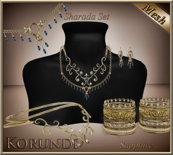-Korundi- Sharada Set Sapphire