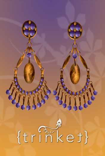 {trinket} Purple Dangle Earrings