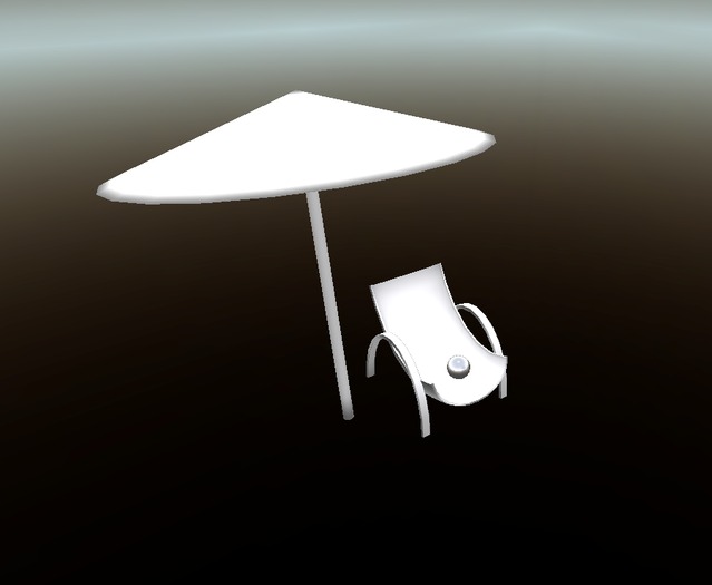 Untextured full perm Umbrella & Beach Chair byGabe