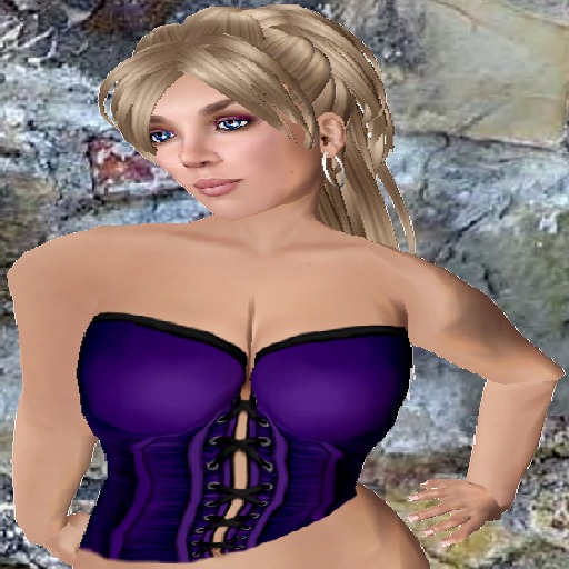 DANG! Kaylee Laced Corset (Indigo)