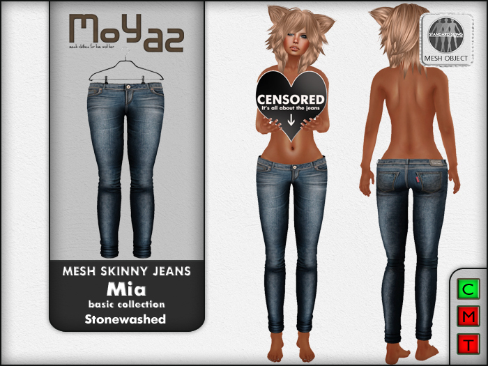 Mia Mesh Skinny Jeans - stonewashed