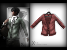 X . h i b e - Cardigan Bordeaux .
