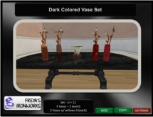 Dark Colored Vase Set - Freya's Ironworks