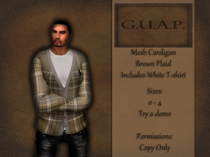 G.U.A.P. PlaidBr Cardi