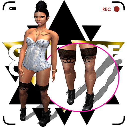 G A R B A G E - Rundown Chanel Thigh-highs