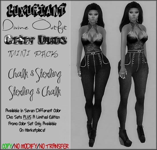 + [ l u x ] Divine Outfit Mini Pack. - Grayscale -