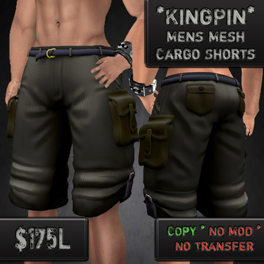 *KingPin* Mens Cargo Shorts