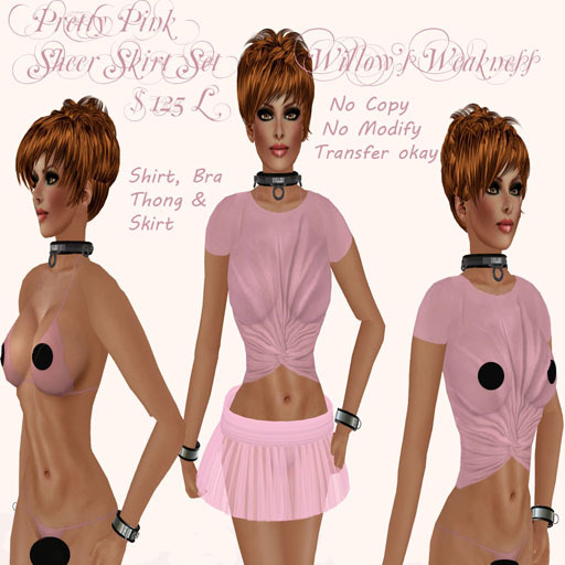 Pretty Pink Sheer Skirt Set Show/Hide