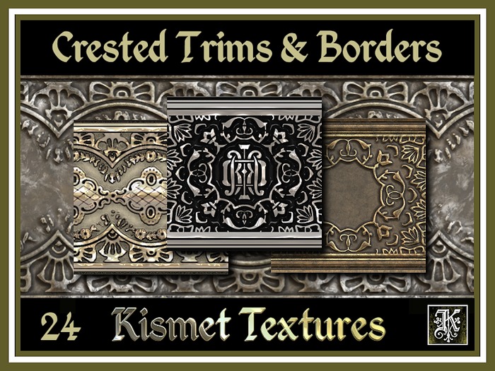 *Kismet* Crested Trims & Borders Textures (24)