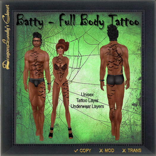 Batty Full Body Tattoo 
