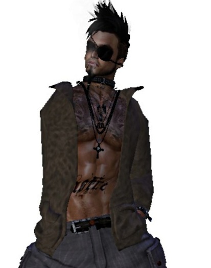 Mesh Mens Open Jacket Beige Suede