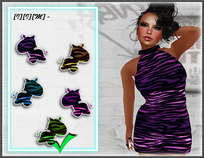 [I][I][M] - Zebra Dress Green