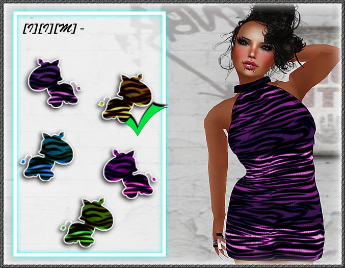 [I][I][M] - Zebra Dress Yellow