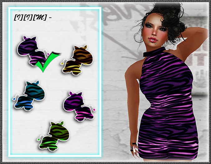 [I][I][M] - Zebra Dress Purple