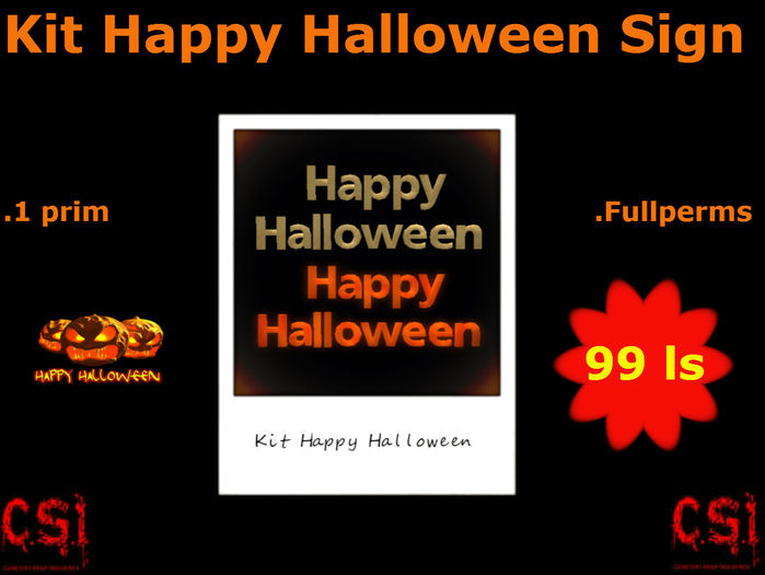 Kit Happy Halloween Sign (box)