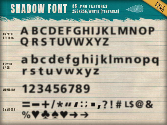 ALH SHADOW FONT (boxed)