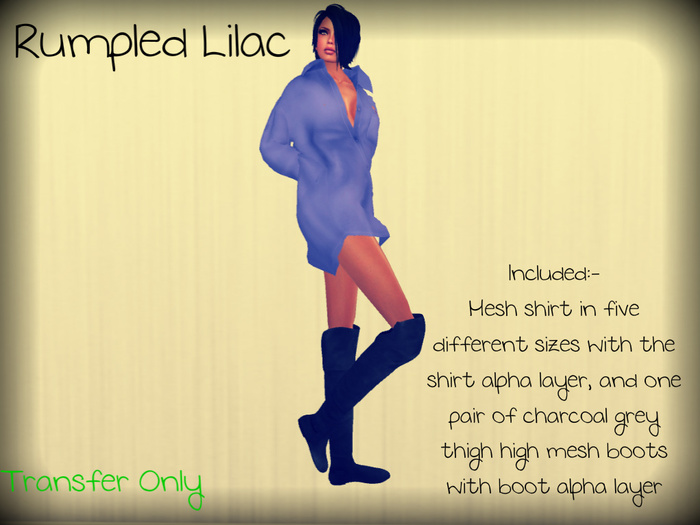 ~TB~ Rumpled Shirt Outfit Lilac (BOXED)