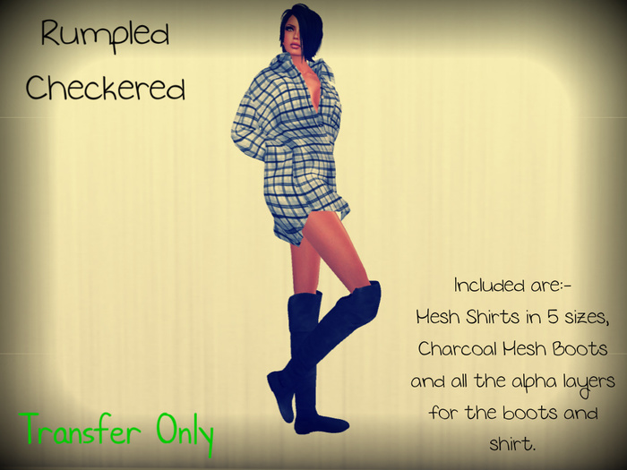 ~TB~ Rumpled Shirt Outfit  Checkered (BOXED)