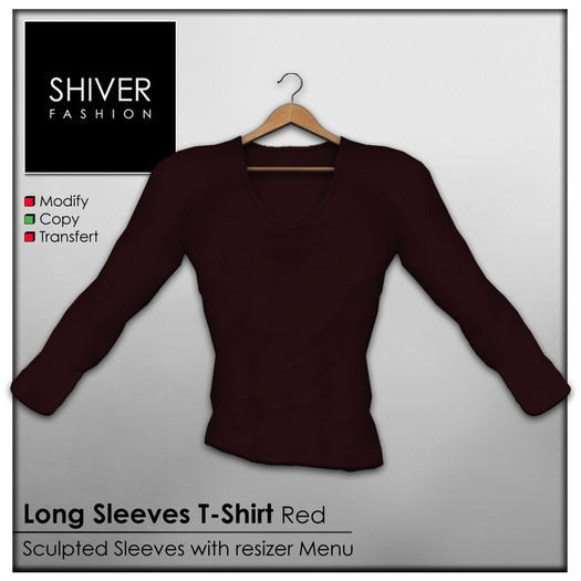 Shiver - Long Sleeves T-Shirt - Red