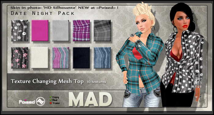 ::Poised:: Mad Mesh Top - Date Night Pack  [Textures Changing]