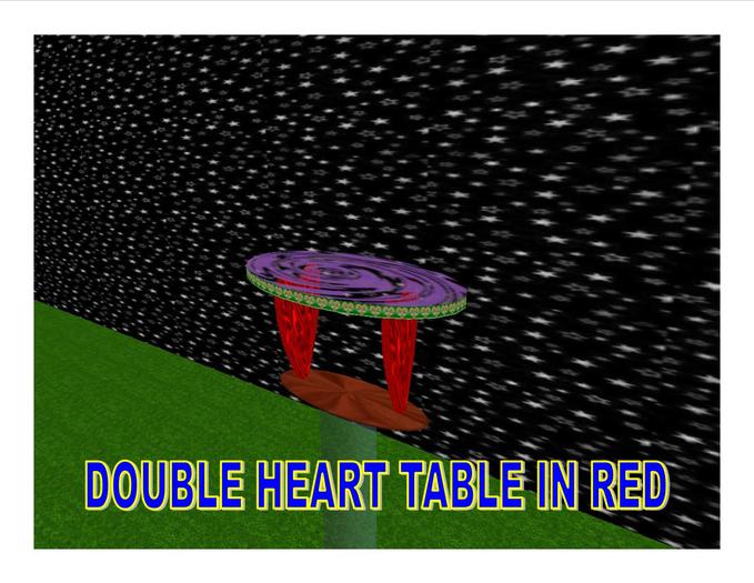 Double Heart Table V2 (red){boxed market}
