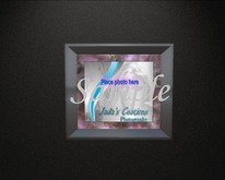 Mesh Brushed metal Silver Frame with light pink marble