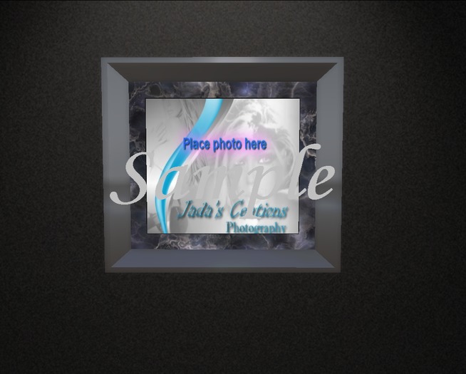 Mesh Brushed metal Silver Frame with black marble