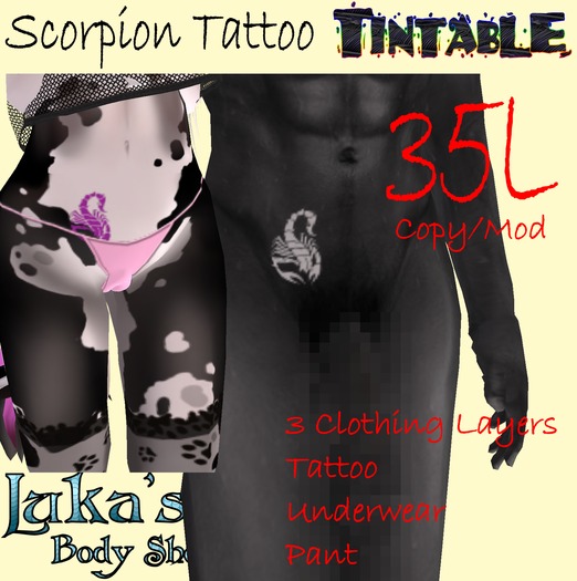 Scorpion Tattoo (Tintable)