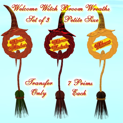 Welcome Witch Broom Wreaths Boxed
