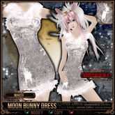 [Mesh] =^.^= Curious Kitties - [Limited Edition] Moon Bunny Dress - White