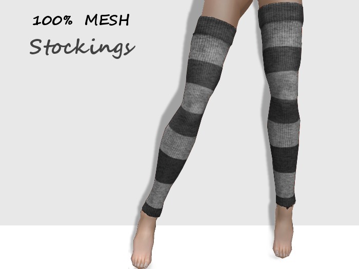 cloud - Stockings - stripes grey/coal 