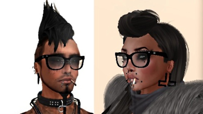 Mesh Nerd Glasses Black