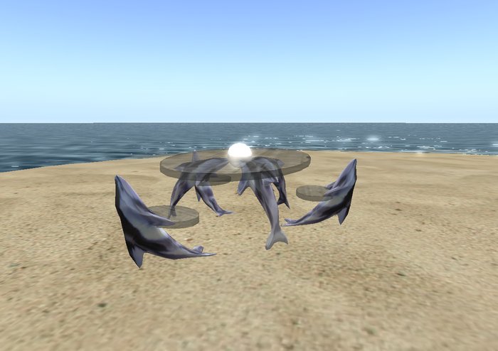 dolphin chair and table set