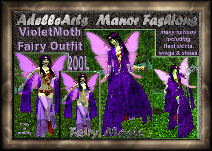 AdelleArts VioletMoth Fairy Outfit