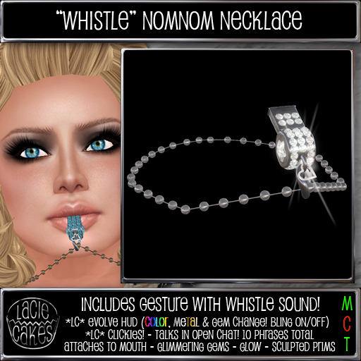 *LC* E (C!) - Whistle NomNom Necklace w/gesture (AD)