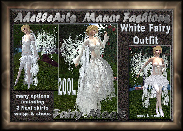 AdelleArts New White Fairy Outfit