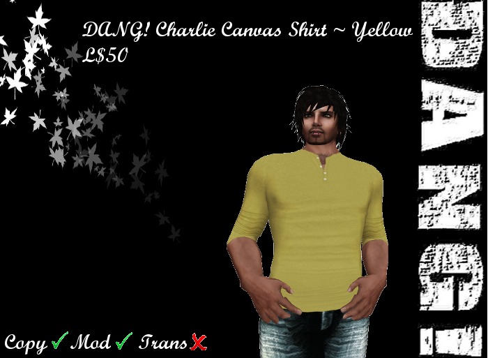 DANG! Charlie Canvas Shirt ~ Yellow