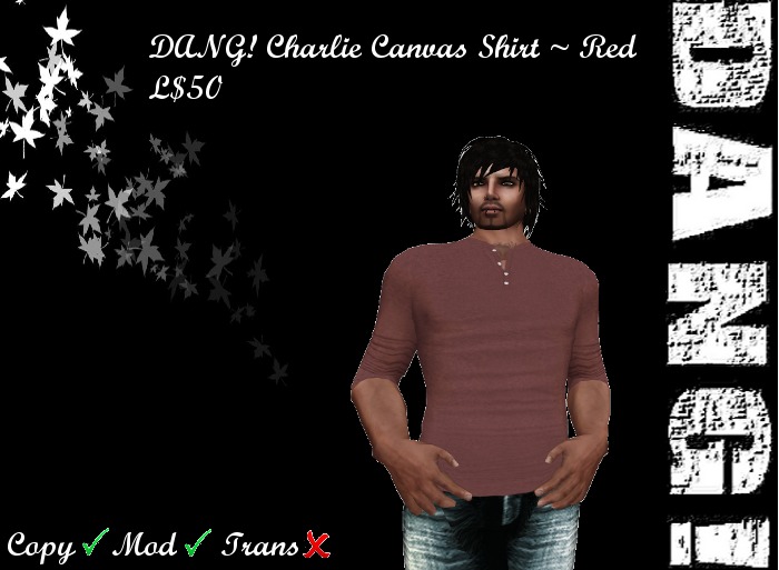 DANG! Charlie Canvas Shirt ~ Red