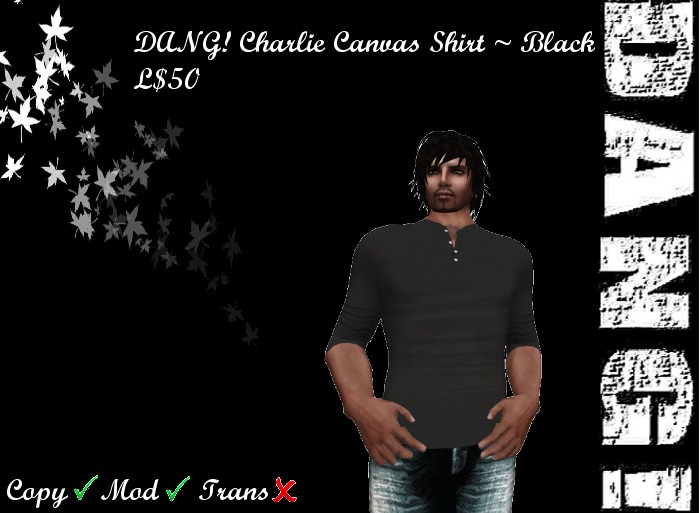 DANG! Charlie Canvas Shirt ~ Black