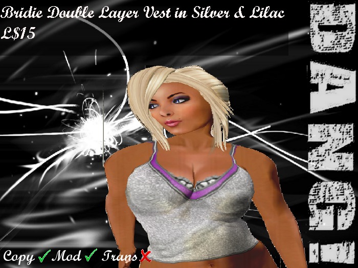 DANG! Bridie Double Layer Vest (Silver & Pink)