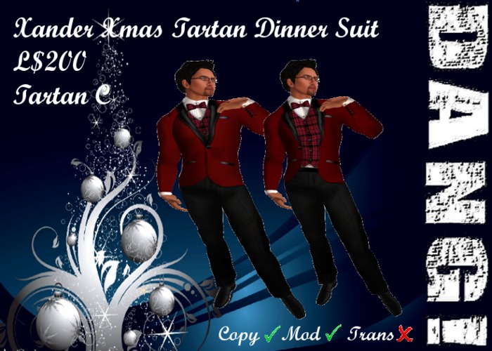 DANG! Xander ~ Xmas Dinner Suit ~ Tartan C