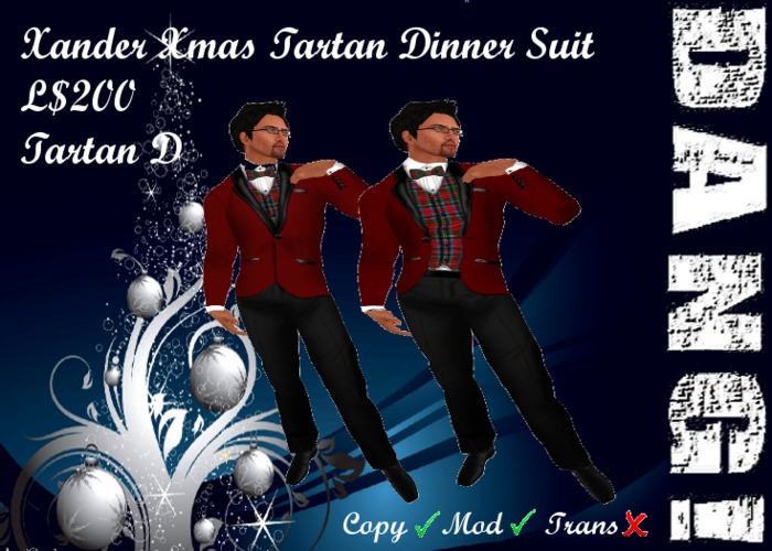 DANG! Xander ~ Xmas Dinner Suit ~ Tartan D