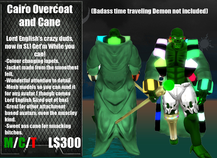 **SALE** Cairo Overcoat and Cane -[FH]-