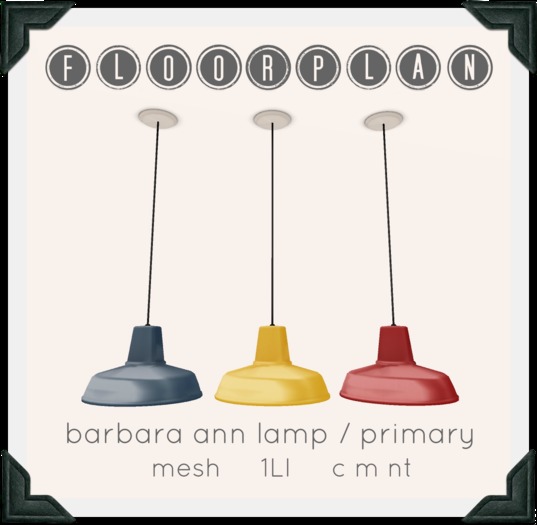 floorplan. - barbara ann lamp / primary [ boxed ]