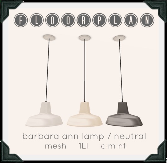 floorplan. - barbara ann lamp / neutral [ boxed ]